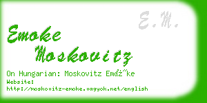 emoke moskovitz business card